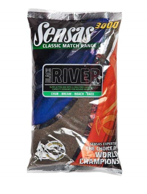 Sensas 3000 RiverBlack Groundbait 1kg