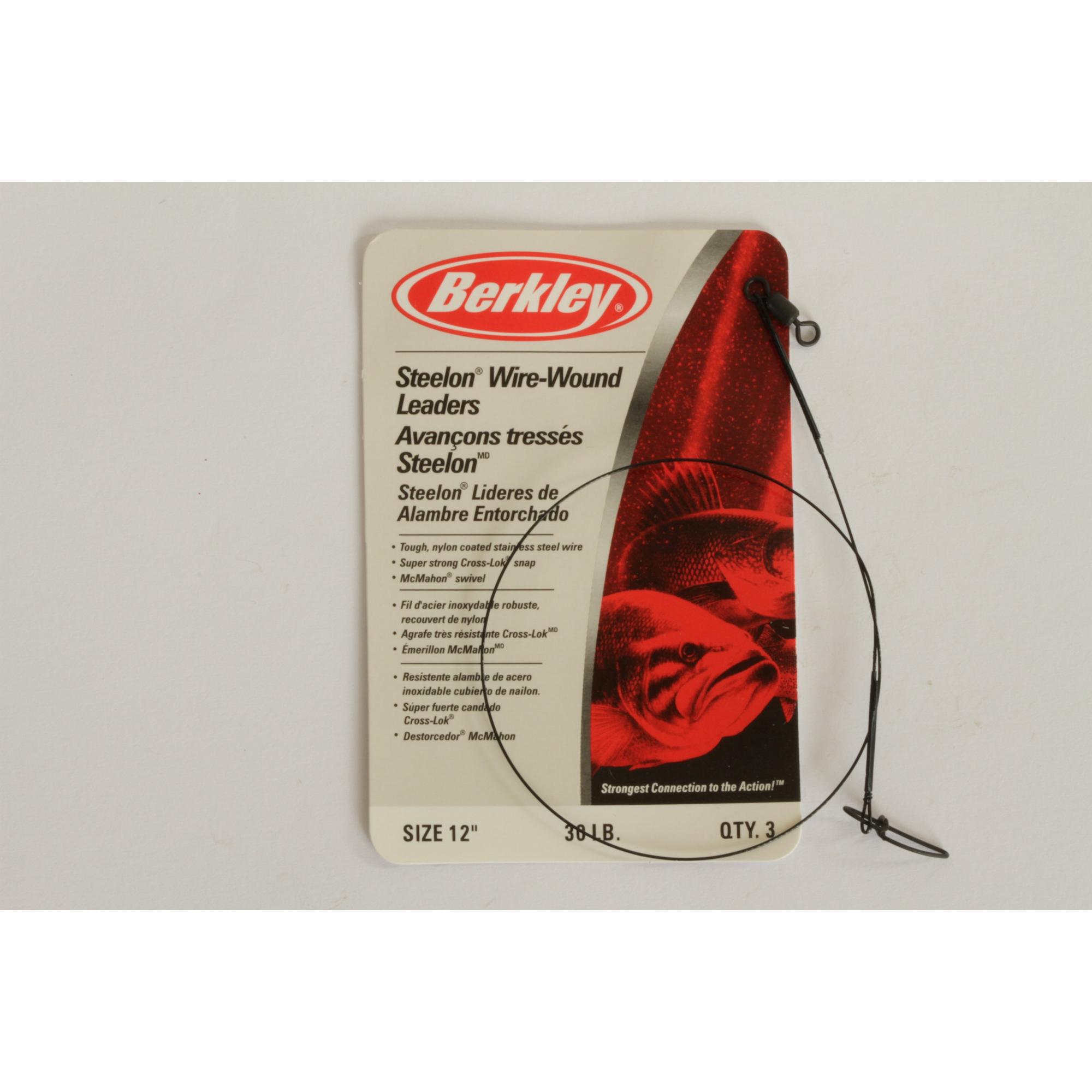 Berkley McMahon Steel-Lok Wire Wound Steelon Fishing Traces – Pike Predator Leaders