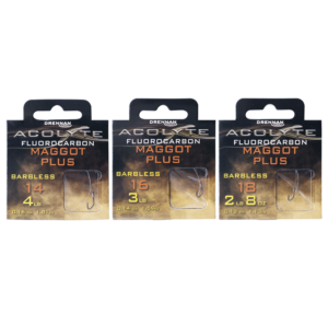 Drennan Acolyte Maggot Plus - Barbless Hooks to Fluorocarbon